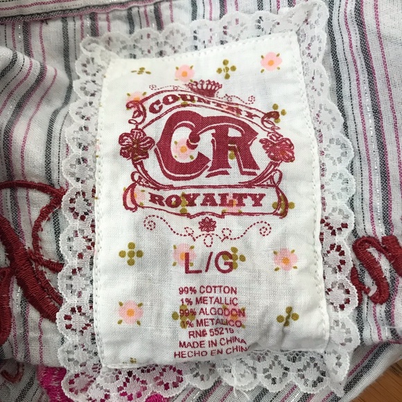 Country Royalty Button Down Western Style Shirt Size L - Picture 3 of 6